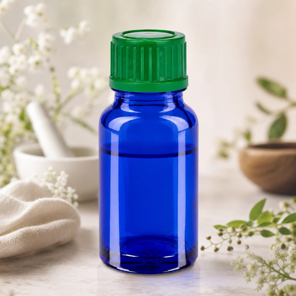 Flacon de 10ml 11mm SV vert STD BlueLine UT18/10 Bouteille en verre BlueLine UT18/10 maniable de 10 ml avec bouchon standard vert robuste SV 11mm