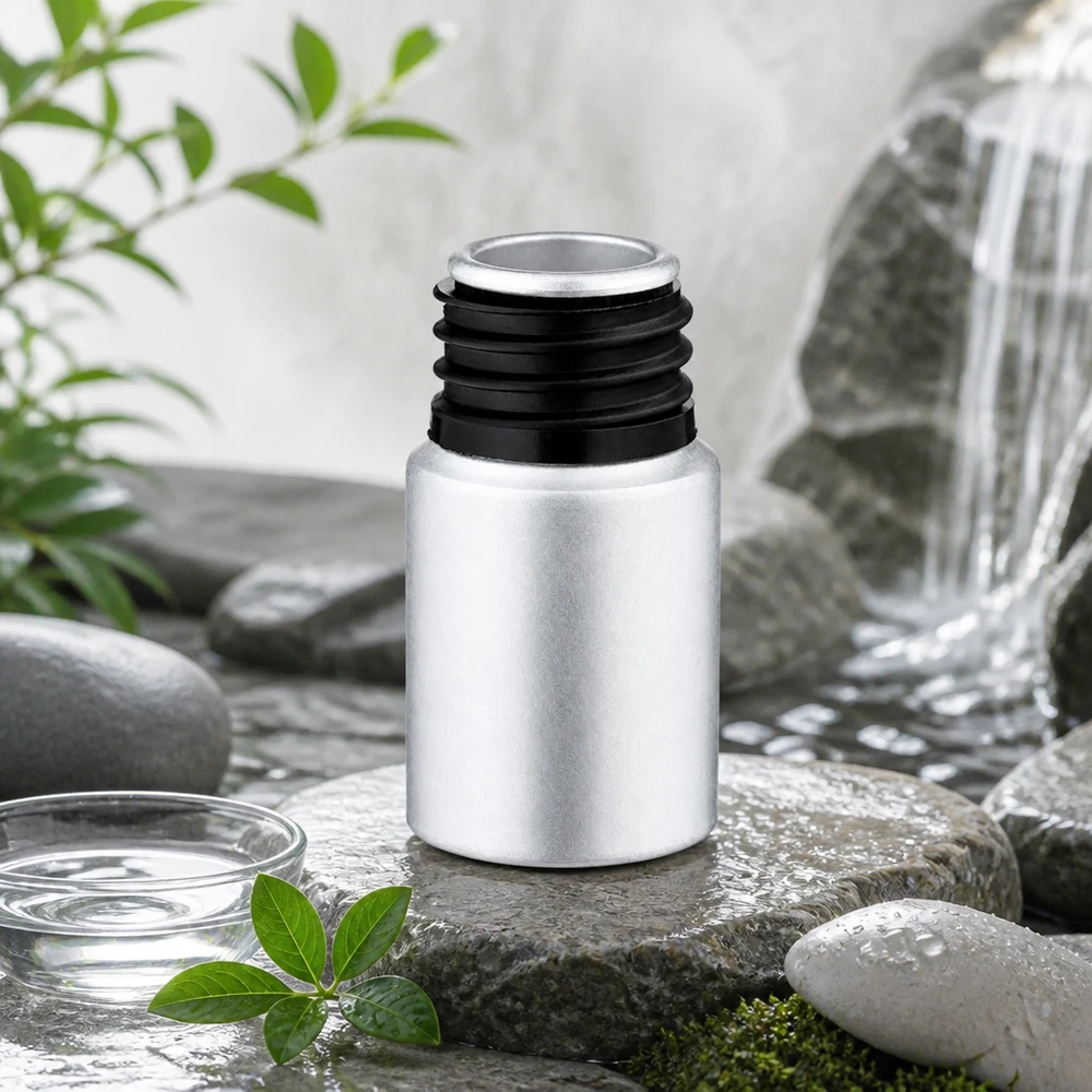 Bouteille en aluminium teinté 10 ml, sans bouchon Flacon léger en aluminium décapé de 10 ml, parfait pour les voyages et les applications mobiles de produits de soin