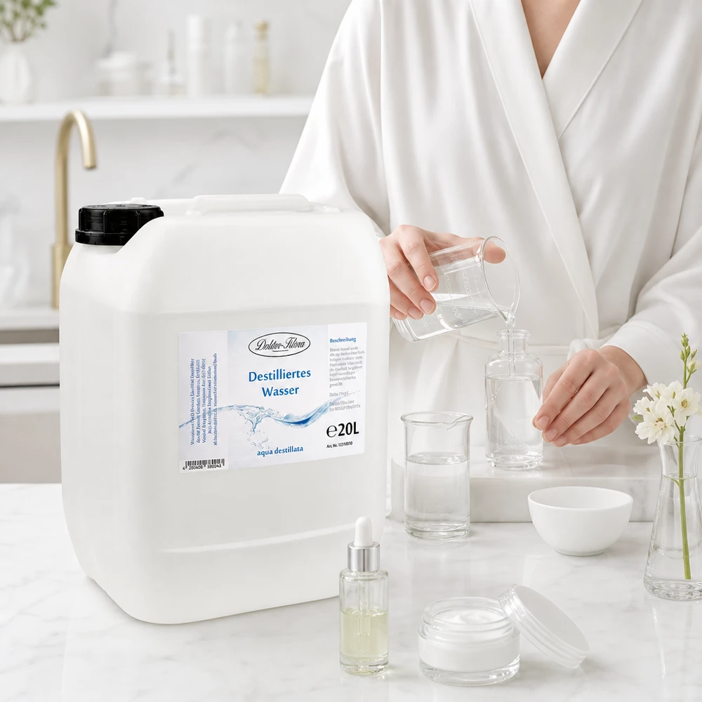 Doktor-Klaus eau distillée 20L idéale pour la fabrication de cosmétiques et de produits de soins DIY
