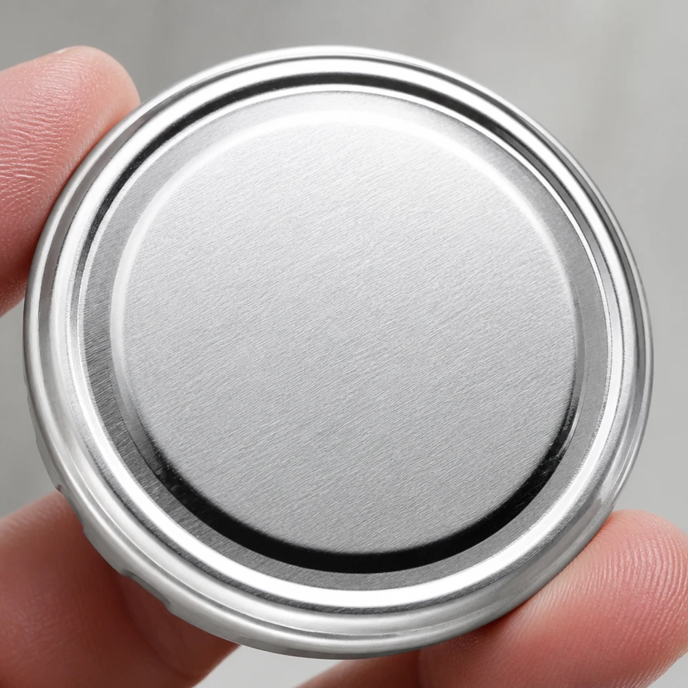 Couvercle de bocal brillant 82 mm TO82 BasicSeal UNiTWIST argenté avec bord rainuré