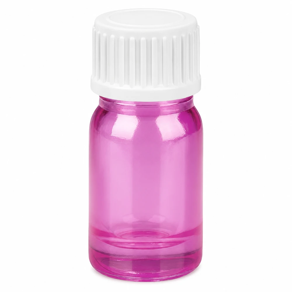 Flacon compte-gouttes 5ml 0.9mm blanc standard PurpleLine UT18/5 Mini flacon compte-gouttes 5ml transparent violet pour les applications d'aromathérapie et de cosmétique