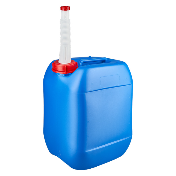 Bidon 10 litres bleu avec tube flexible
