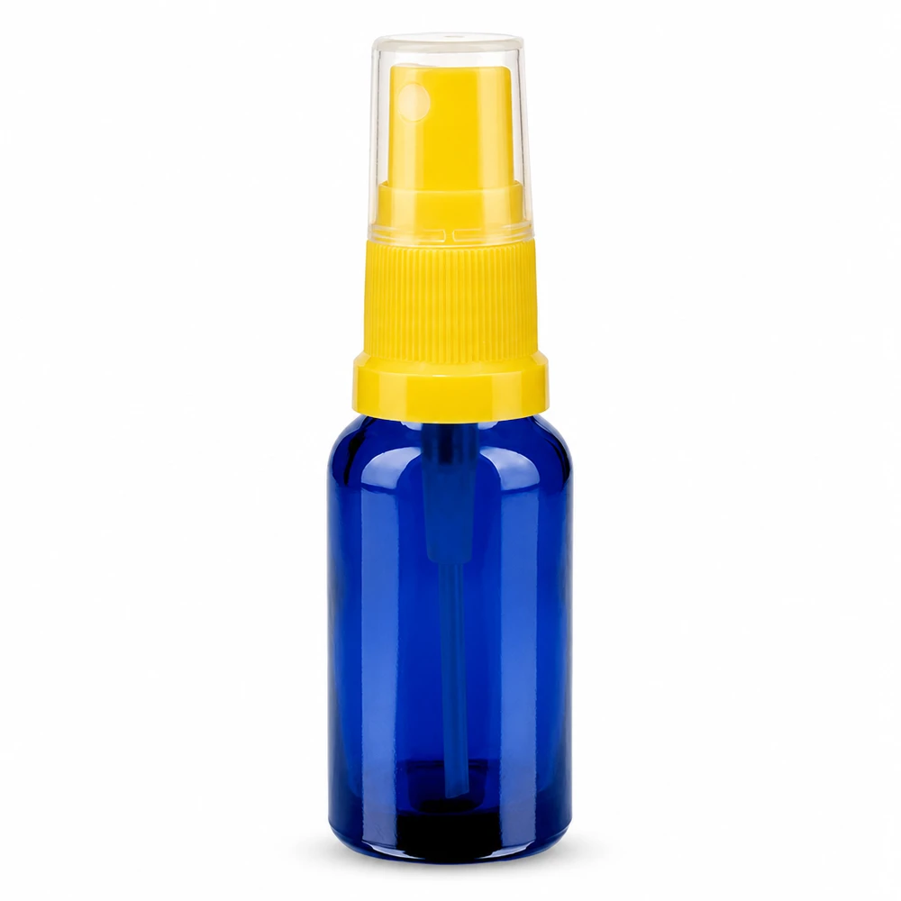 Vaporisateur 20ml jaune/tr. STD BlueLine UT18/20 Vaporisateur compact 20ml transparent bleu jaune BlueLine