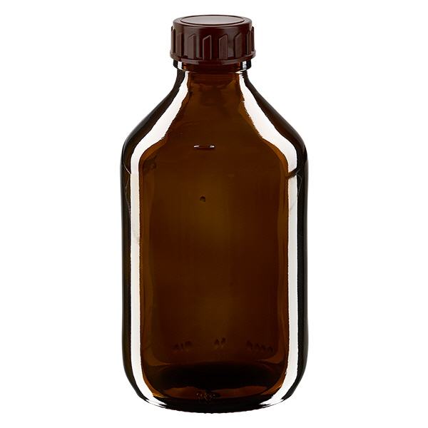 Flacon médical de 250 ml avec bouchon marron Flacon médical de 250 ml avec bouchon marron