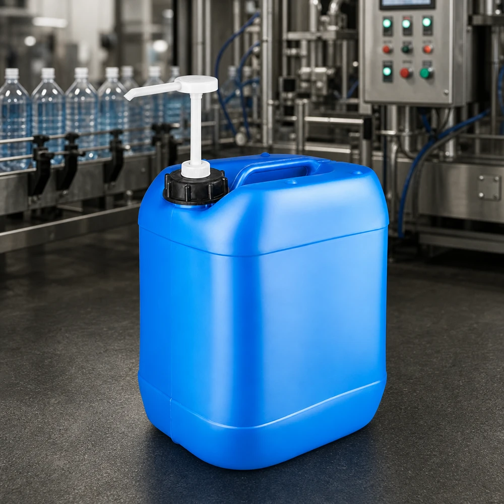 Réservoir de liquide portable de 20 litres, bleu, avec pompe doseuse, destiné à un usage industriel