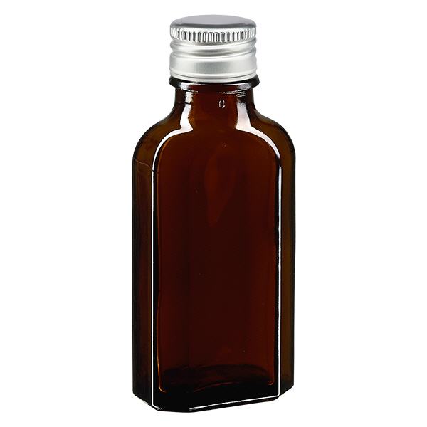 50 ml Meplat marron avec bouchon alu argent PP22