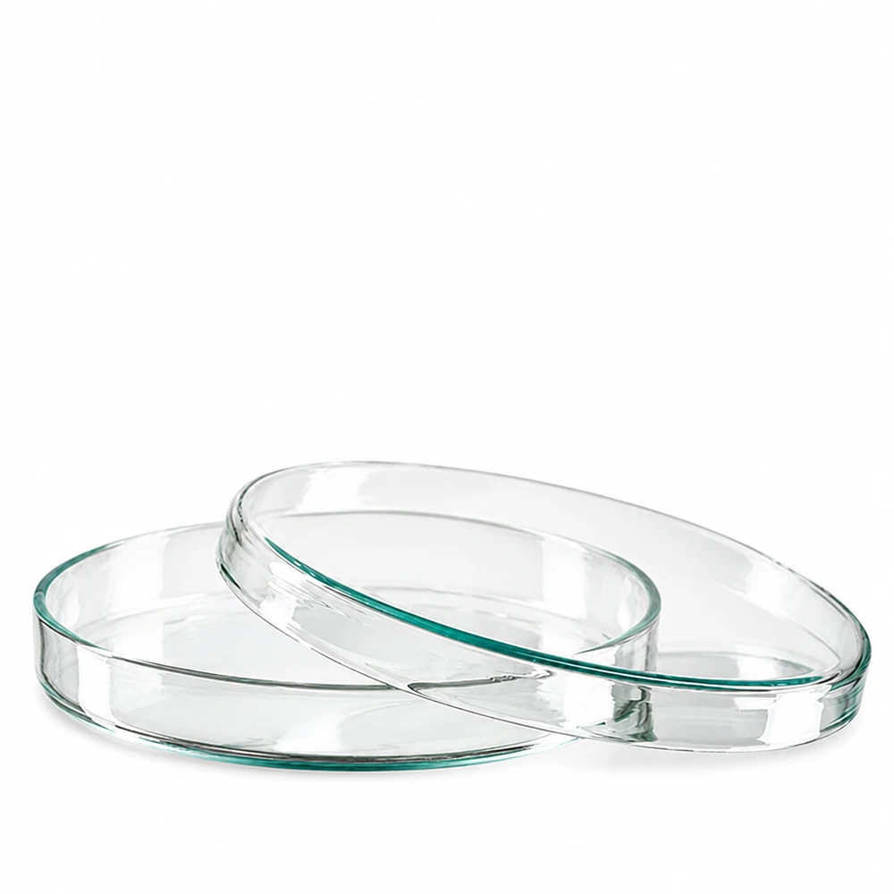 Boîte de Pétri en verre transparent, 100 mm de diamètre et 15 mm de hauteur, pour les laboratoires et la recherche scientifique