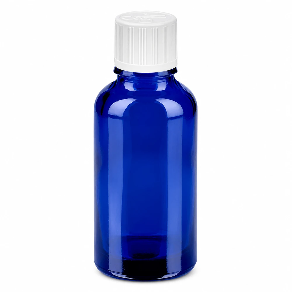 Flacon 30ml 11mm SV w. STD KiSi BlueLine UT18/30 Flacon compact de 30ml avec ouverture de 11mm idéal pour l'aromathérapie et les cosmétiques naturels