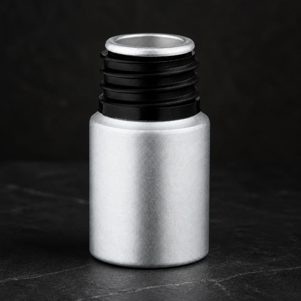 Bouteille en aluminium teinté 10 ml, sans bouchon Flacon en aluminium décapé refermable de 10 ml avec filetage précis pour les étalons de laboratoire