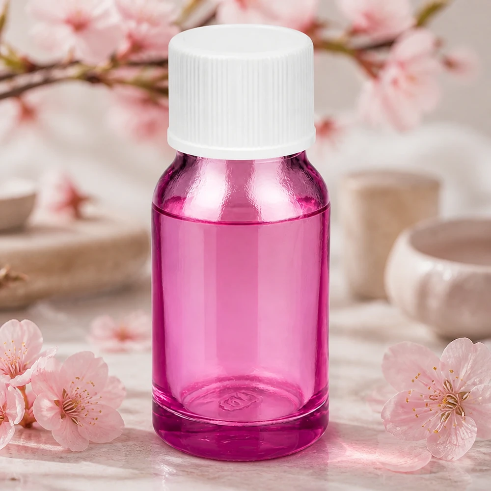 Bouteille 10ml 11mm bouchon à vis blanc standard PurpleLine UT18/10 Flacon pratique de 10 ml au look Purple Line avec bouchon standard blanc pour les voyages