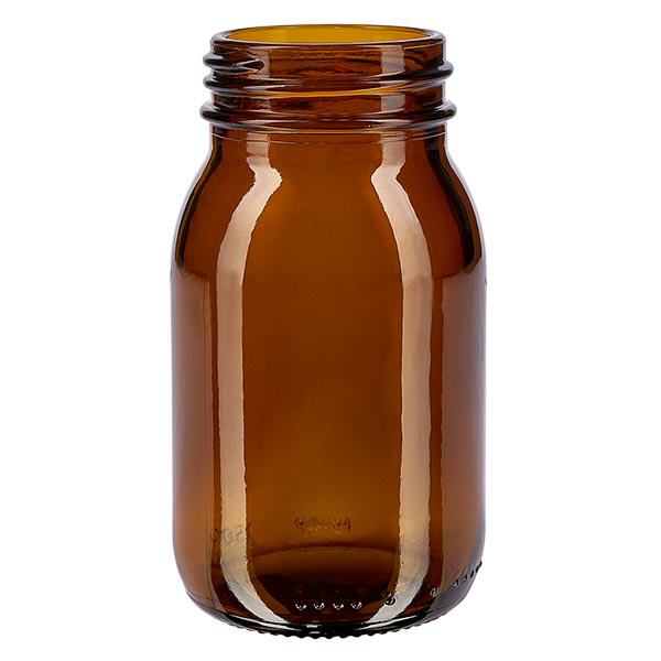 Bouteille à col large 150ml verre brun