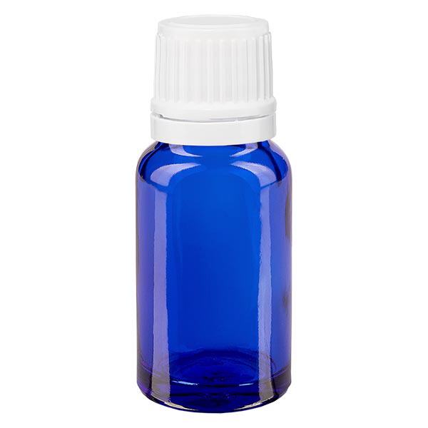 Flacon de pharmacie bleu 10ml bouchon vissable blanc bouchon d'inviolabilité
