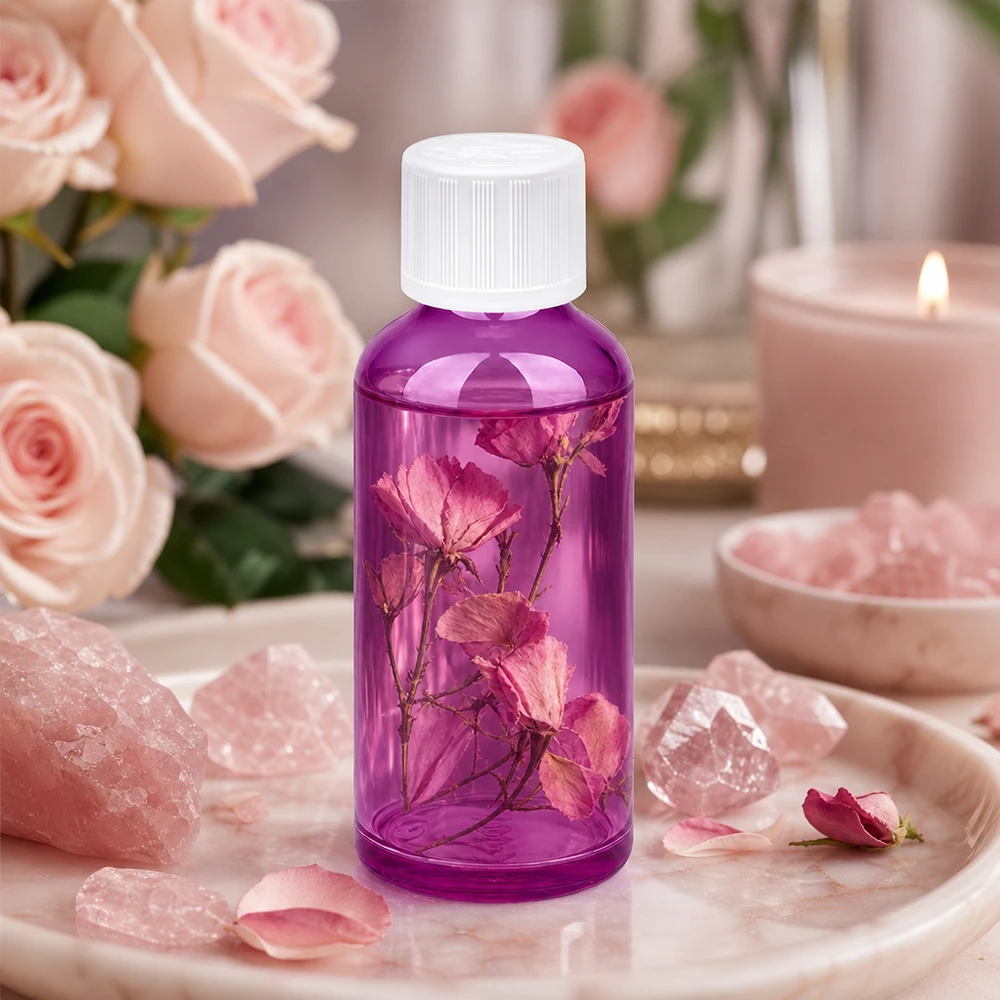 Flacon 50ml bouchon à vis 11mm blanc standard sécurité enfant PurpleLine UT18/50 Flacon 50ml série PurpleLine avec filetage standard pour applications universelles