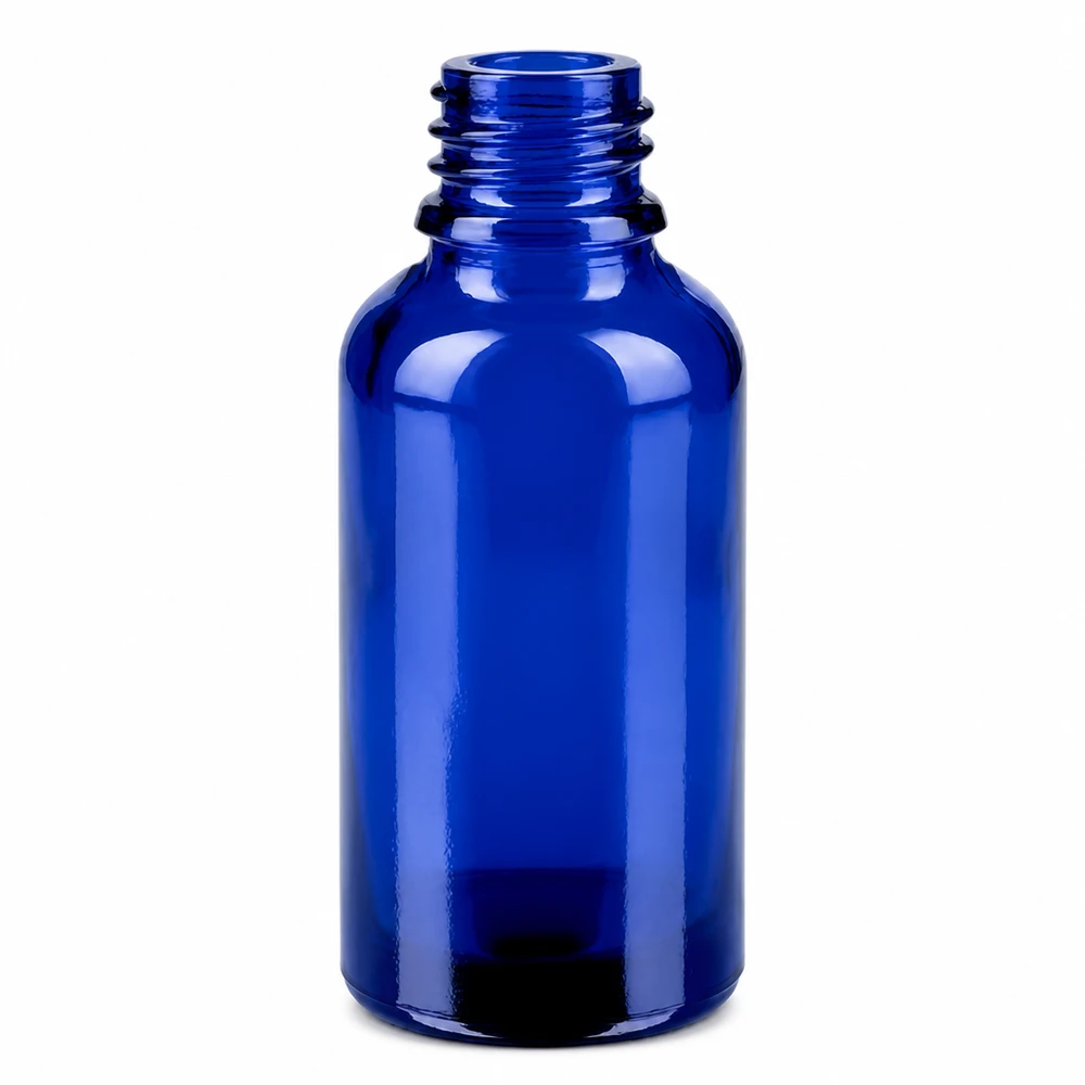 Flacon 30ml 11mm SV w. STD KiSi BlueLine UT18/30 Bouteille en verre bleu de haute qualité de 30 ml avec filetage standard pour les applications professionnelles