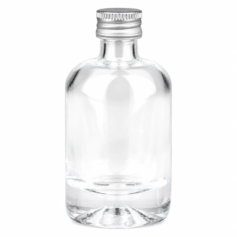 Flacon en verre 40 ml « Sara » avec bouchon à vis argenté UNiTWIST®