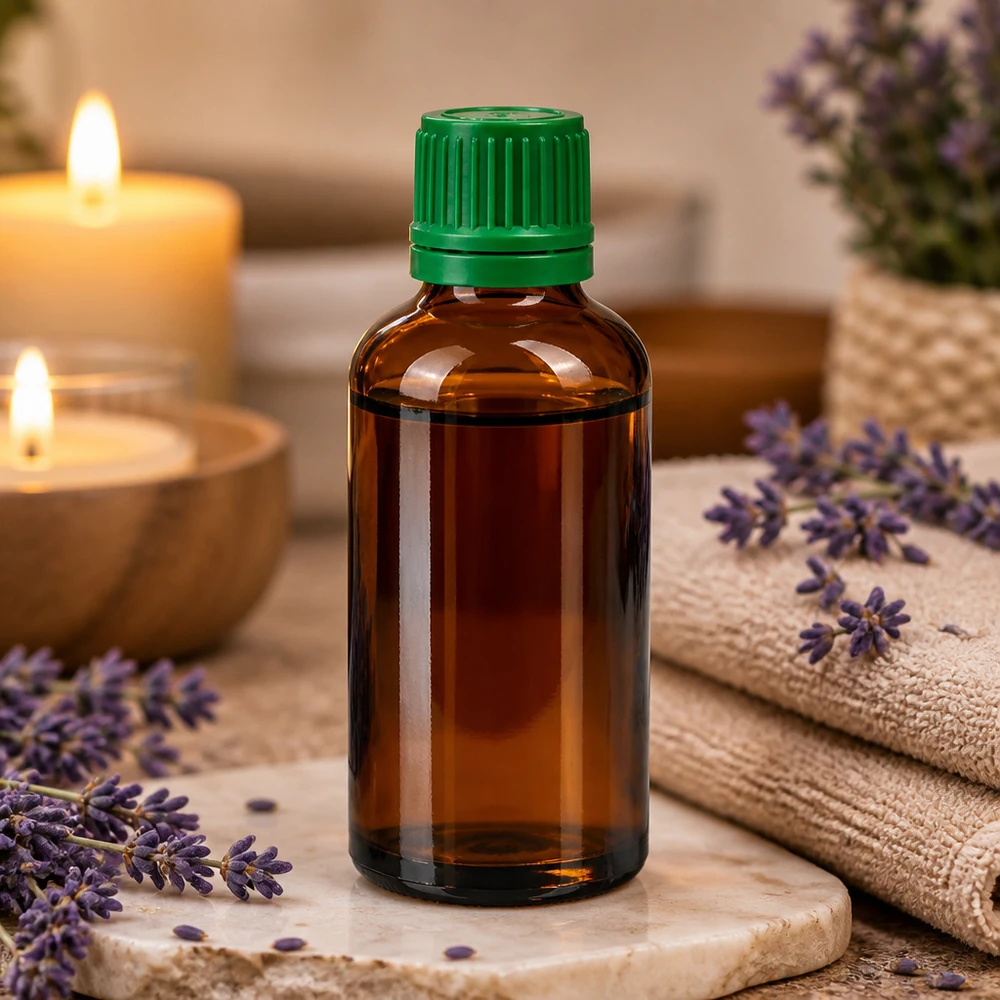 Flacon 50ml 11mm SV vert OV BrownLine UT18/50 Bouteille en verre polyvalente de 50 ml avec bouchon à vis vert pour les cosmétiques et les produits de soin