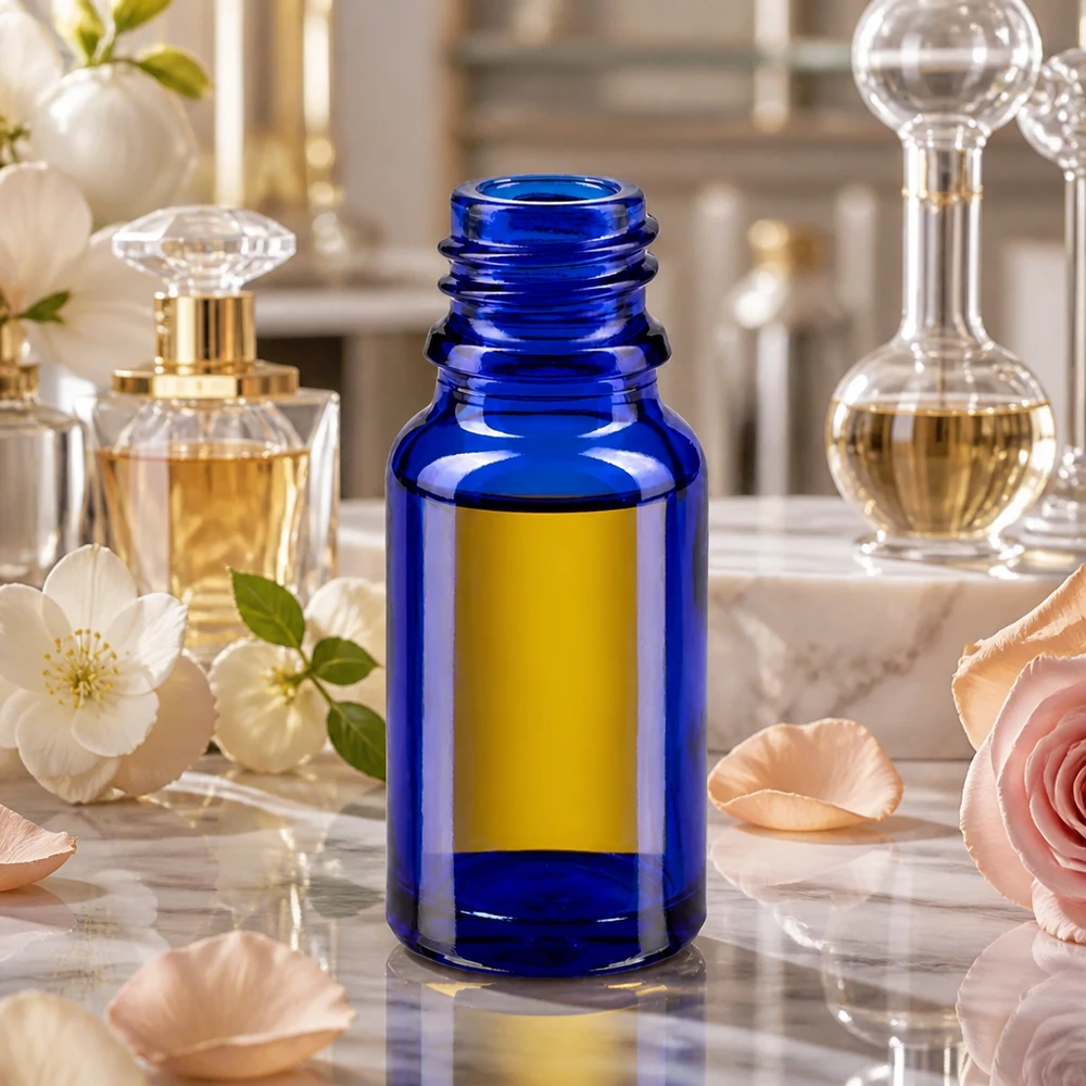 Flacon 10 ml DIN18 - verre bleu Flacon bleu traditionnel ApoGlas 10ml avec surface mate pour un stockage discret des médicaments