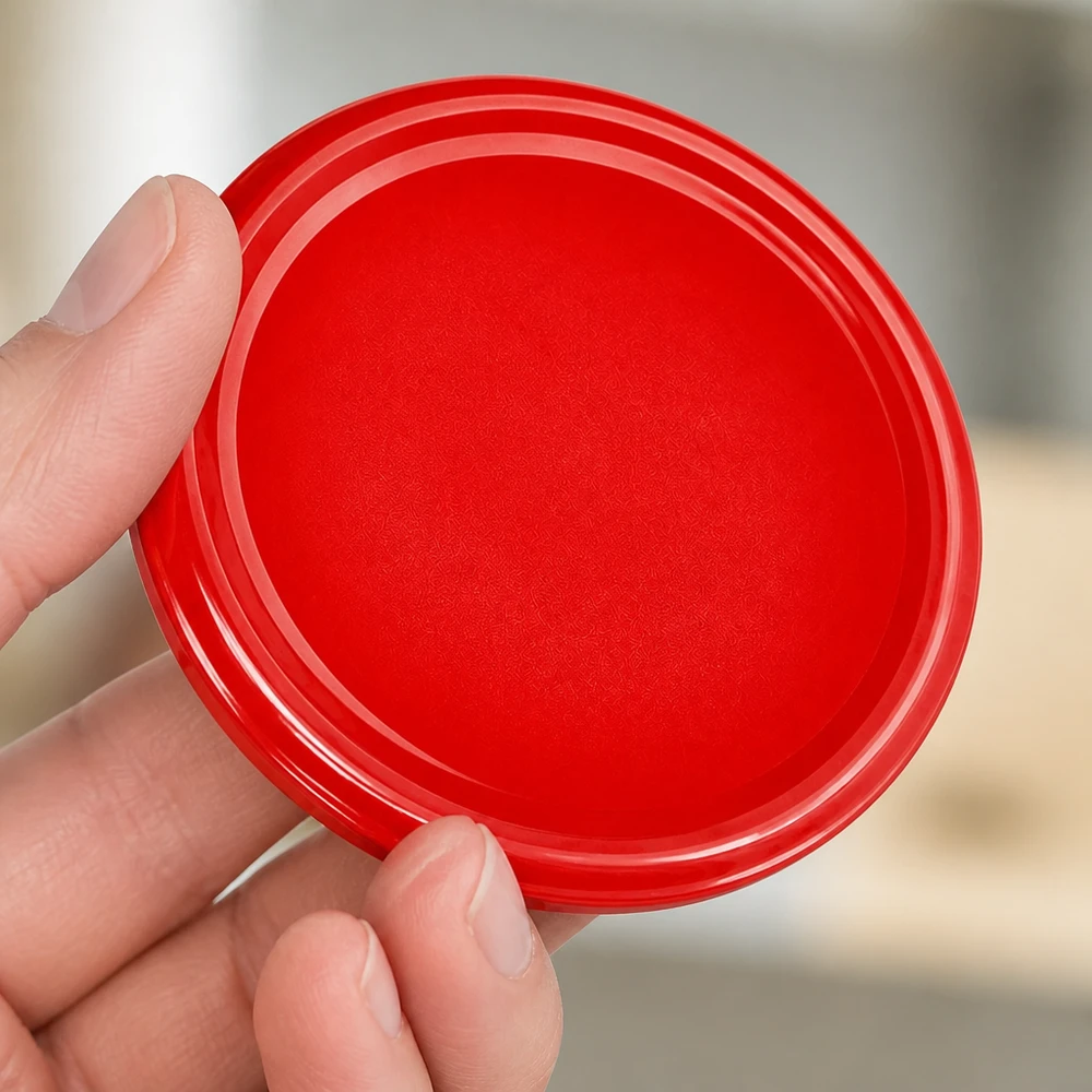 Couvercle à visser 82 mm rouge BasicSeal TO82 avec poignée, cuisine, arrière-plan flou
