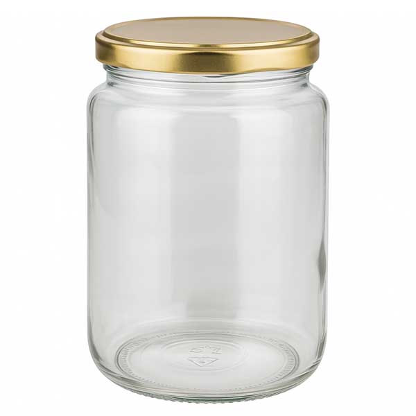 795ml Verre rond avec couvercle BasicSeal or UNiTWIST