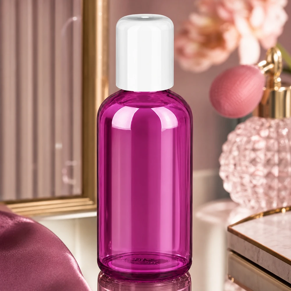 Flacon roll-on 100ml blanc standard PurpleLine UT18/100 Bouteille Roll-On Premium de 100ml au look Purple Line avec système de fermeture STD pour les produits de soin
