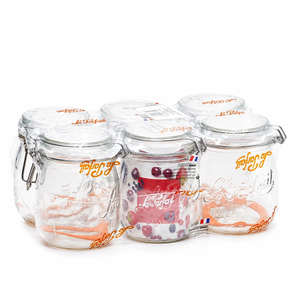 Bocal Le Parfait® 750 ml Ø85 mm conserve Le Parfait Super bocal à provisions 750ml avec fermeture à étrier en verre, conservation hermétique pour la cuisine et la maison
