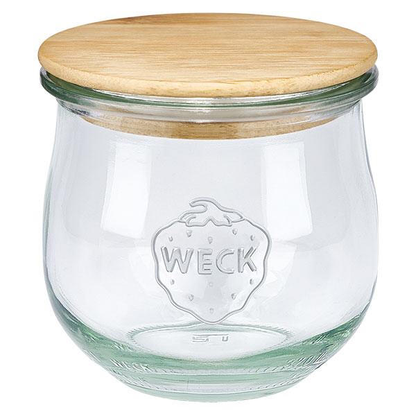 370ml bocal tulipe WECK RR80 avec couvercle en bois