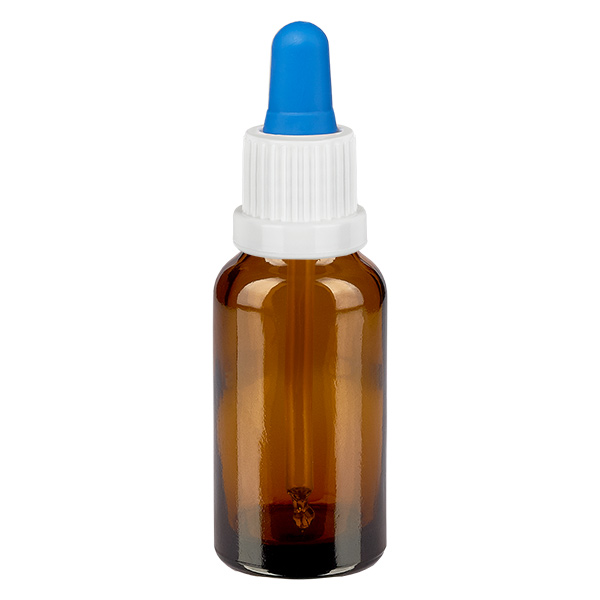 20ml flacon à pipette blanc/bleu OV BrownLine UT18/20