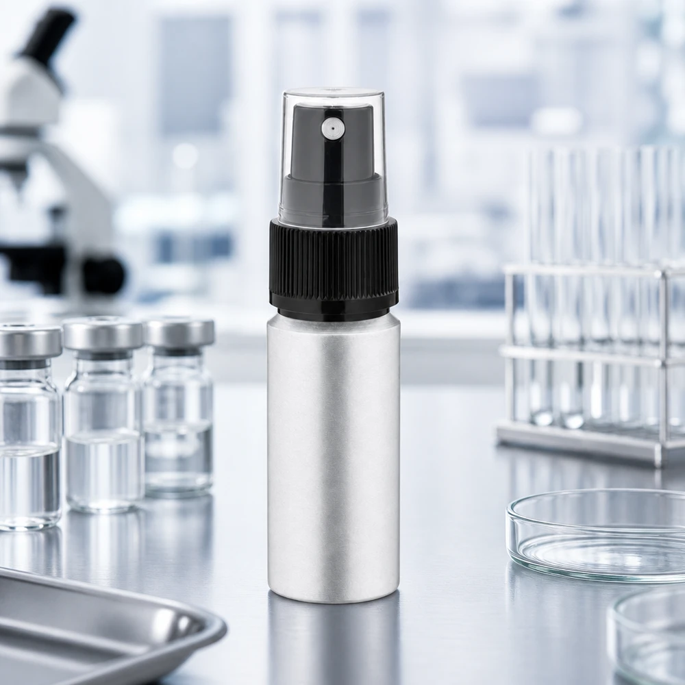 Bouteille en aluminium teinté 20 ml, avec vaporisateur à pompe noir Vaporisateur léger en aluminium de 20 ml avec diffuseur noir pour les voyages et les déplacements