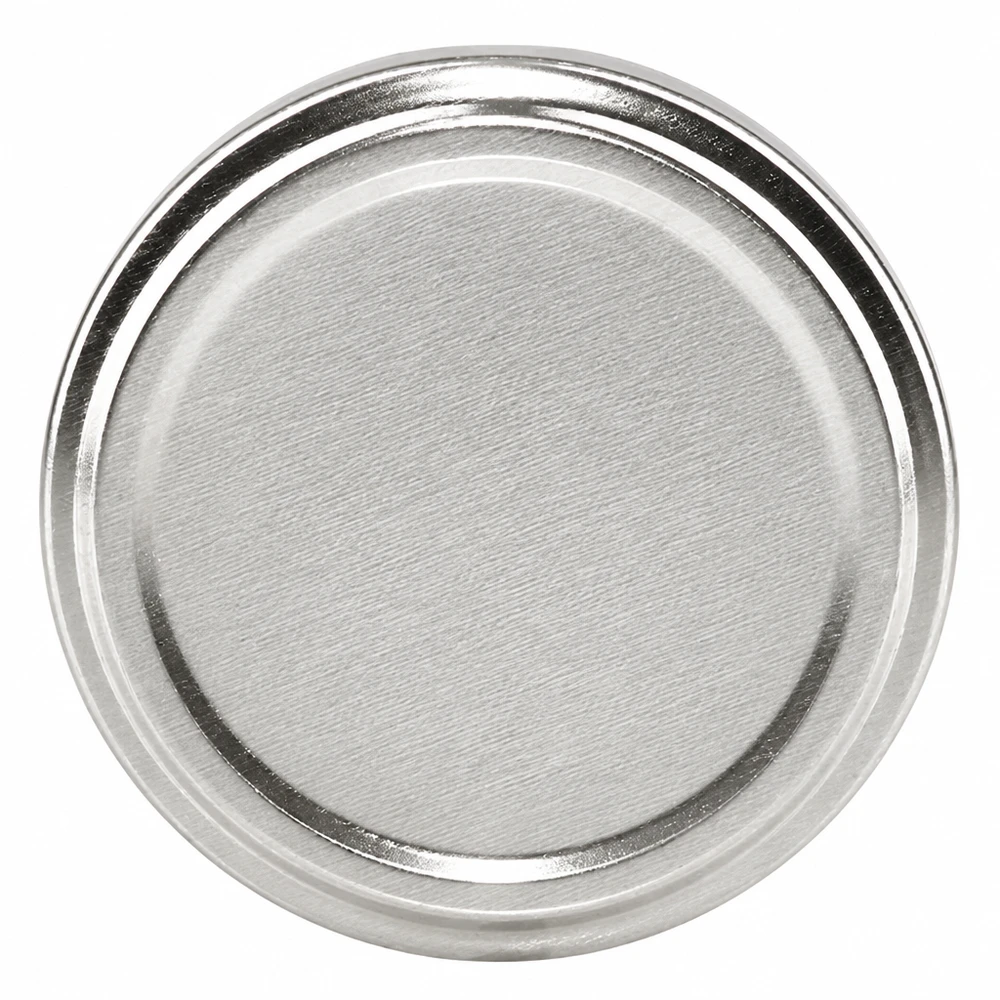 Couvercle BasicSeal 100 mm, argent mat (TO100) UN.. Couvercle de bocal argenté mat 100 mm BasicSeal TO100 avec fermeture à visser