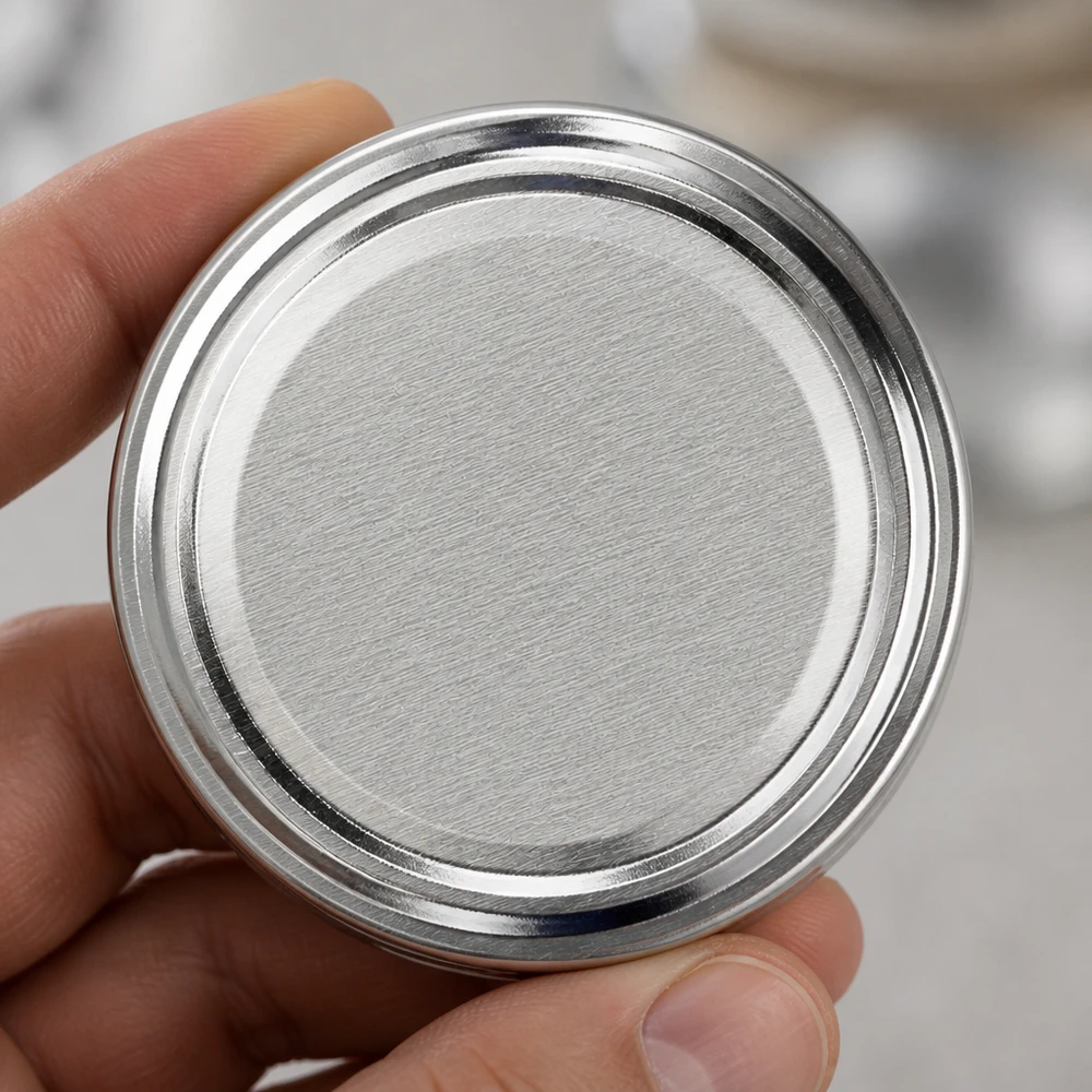 Couvercle en acier haut de gamme 58 mm TO58 UniTwist BasicSeal argenté, bord rainuré plusieurs fois
