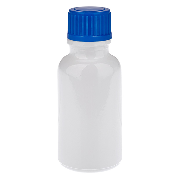 Flacon de 20 ml, bouchon à vis bleu 11 mm, standard WhiteLine UT18/20