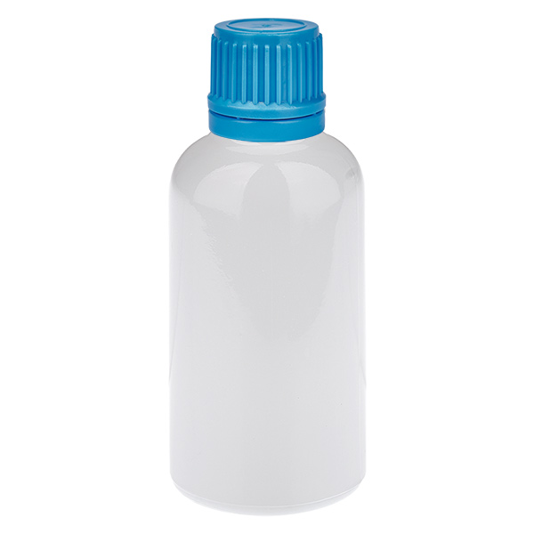 Flacon de 30 ml, bouchon à vis bleu de 11 mm, bouchon d'origine WhiteLine UT18/30 Flacon de 30 ml, bouchon à vis bleu de 11 mm, bouchon d'origine WhiteLine UT18/30