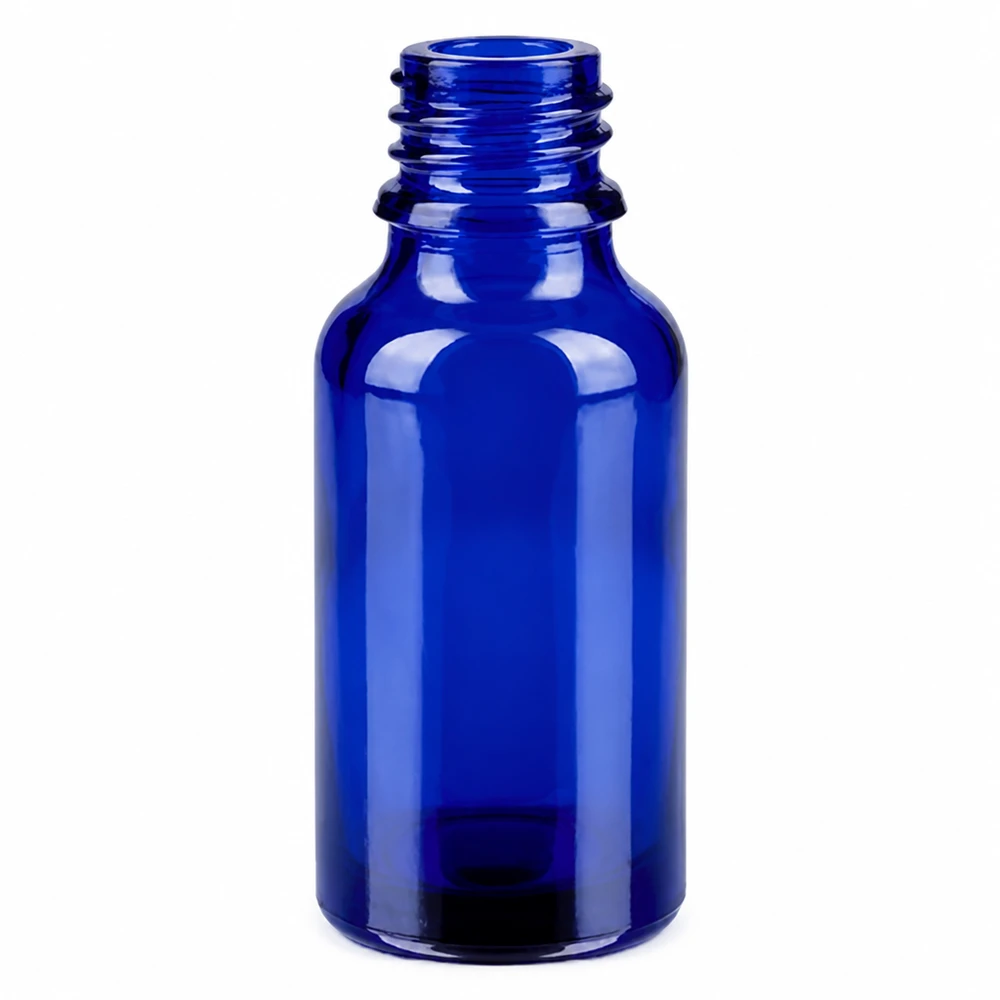Vaporisateur 20ml jaune/tr. STD BlueLine UT18/20 Vaporisateur en verre bleu 20ml STD BlueLine UT18/20 pour les applications d'aromathérapie