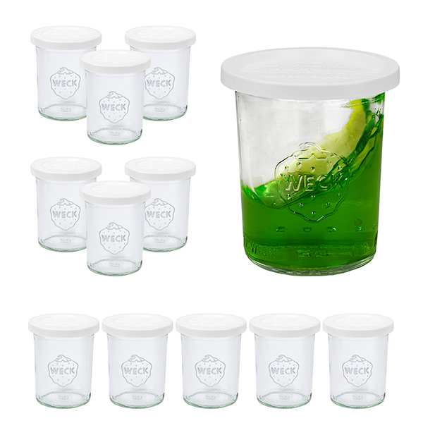 Lot de 12 pots Weck 160ml avec 12 couvercles de conservation Lot de 12 pots Weck 160ml avec 12 couvercles de conservation