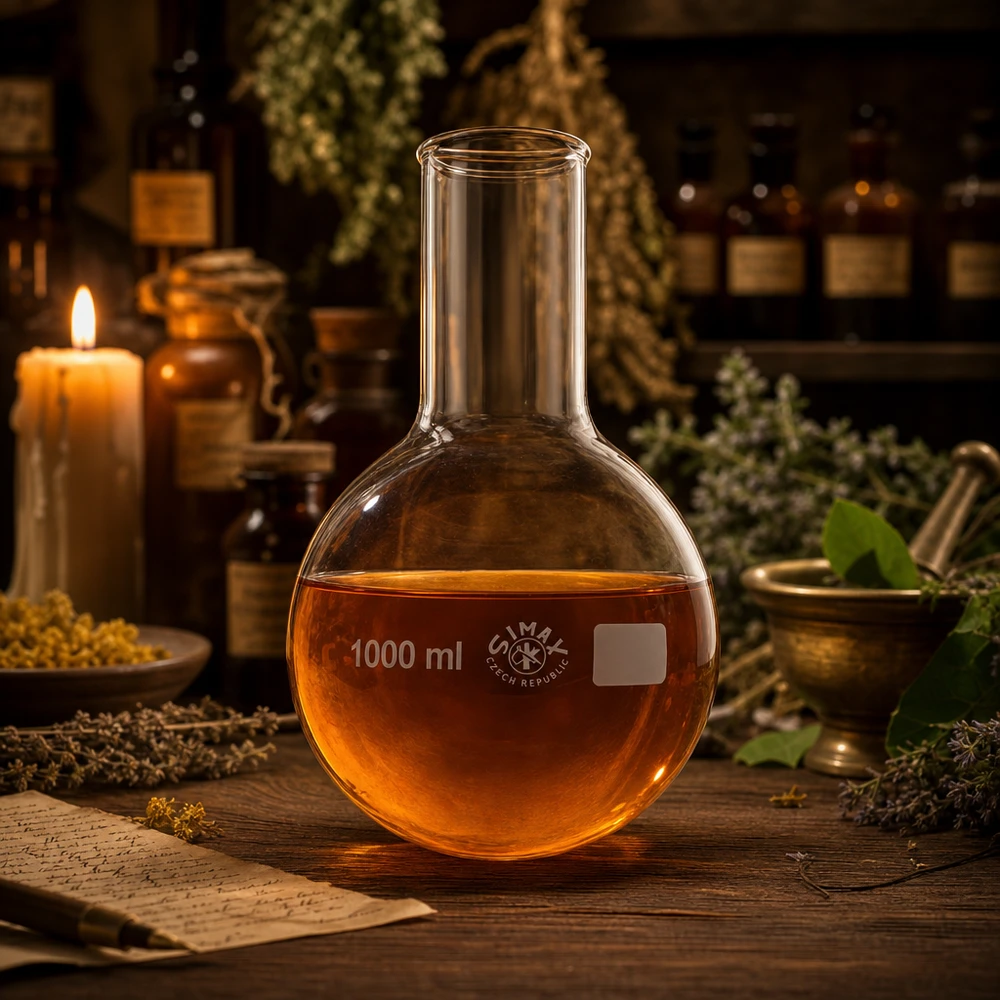 Ballon à fond plat 1000ml col large borosilicate avec bord arrondi Ballon rond classique 1000ml à col large avec fond rond pour une répartition optimale de la chaleur