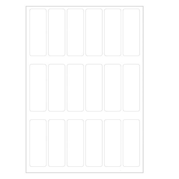 Étiquettes universelles blanches (108 stickers) 12x34mm
