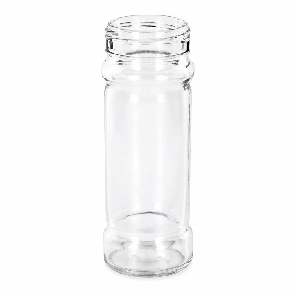 Pot à sel cylindrique « Mary » avec large socle et ouverture filetée de 41 mm, 100 ml