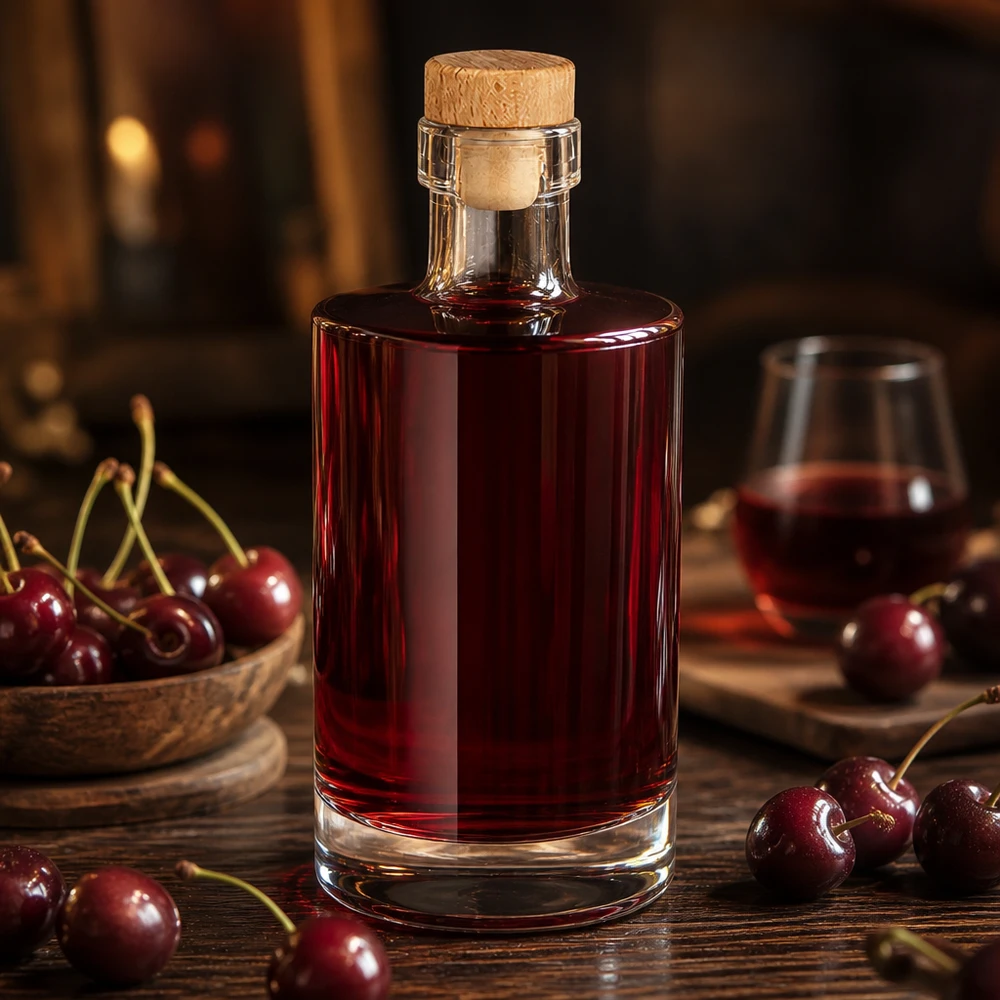 Bouteille en verre 350 ml « Galileo » avec bouchon en bois UNiTWIST®