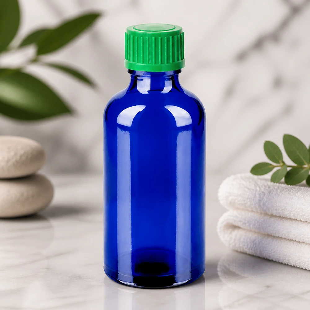 Flacon compte-goutte 50ml 0.8mm vert STD BlueLine UT18/50 Flacon doseur de 50 ml avec bouchon à vis vert pour une conservation sûre