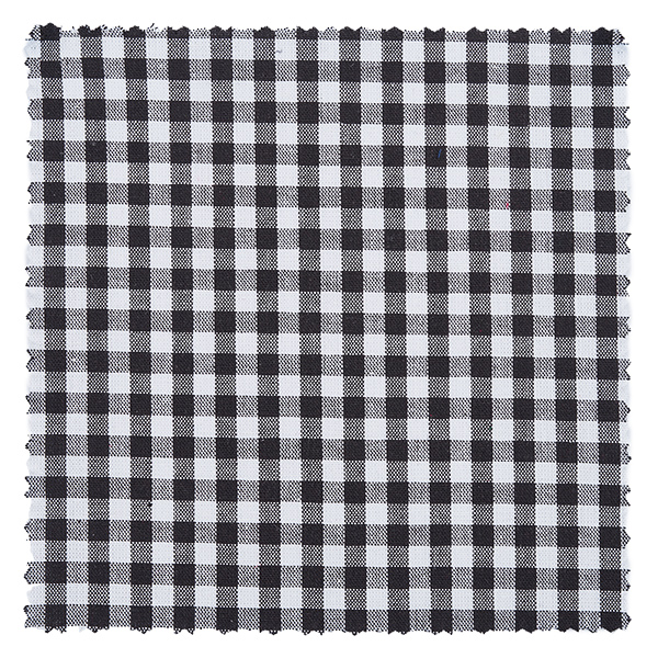 Couvercle en tissu à carreaux blanc/noir 150x150mm carré