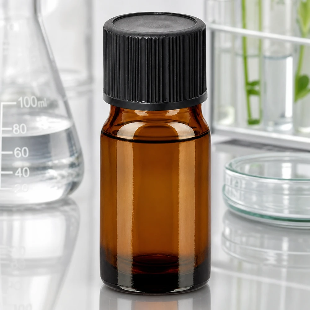Flacon compte-goutte 5ml 1mm noir STD BrownLine UT18/5 Flacon de pharmacie compact de 5ml en verre brun pour une utilisation professionnelle en laboratoire et en cabinet médical