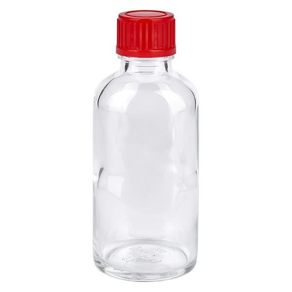 Flacon 50ml 11mm SV rouge STD ClearLine UT18/50 Flacon 50ml 11mm SV rouge STD ClearLine UT18/50
