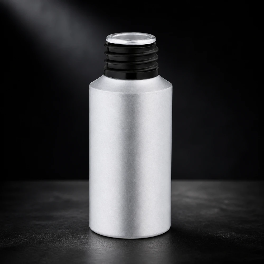 Bouteille en aluminium teinté 30 ml, sans bouchon Le flacon en aluminium opaque de 30 ml protège parfaitement les ingrédients sensibles à la lumière des rayons UV