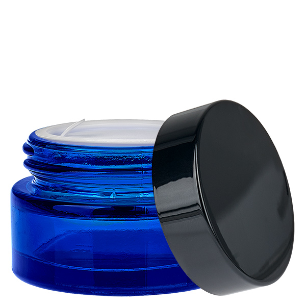 Pot en verre 20ml bleu avec couvercle à insérer UNiTWIST Pot en verre 20ml bleu avec couvercle à insérer UNiTWIST