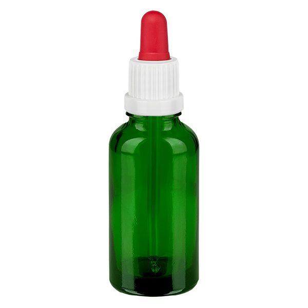 Flacon à pipette 30ml blanc/rouge OV GreenL. UT18/30