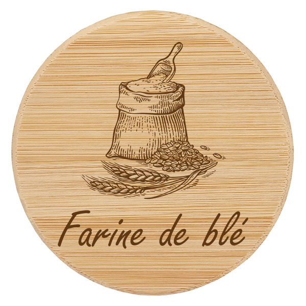 Couvercle en bois « farine de blé » pour WECK RR100 Couvercle en bois « farine de blé » pour WECK RR100