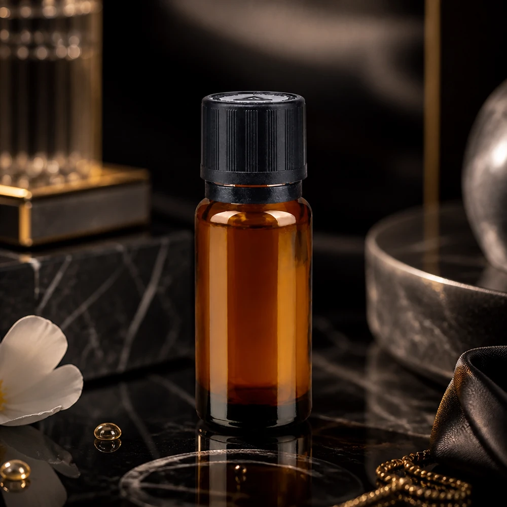 Flacon 10 ml brun avec bouchon compte-gouttes noir, sécurité Flacon de pharmacie de 10 ml avec bouchon aveugle et bouchon compte-gouttes à l'épreuve des enfants, dans un cadre luxueux
