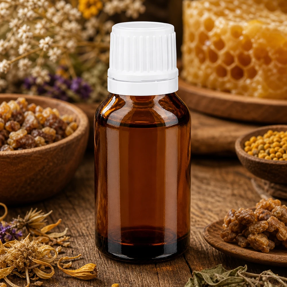 Flacon en verre brun 15ml avec bouchon à vis blanc VR Petit flacon de médicament en verre ambré de 15 ml avec bouchon d'origine et remèdes naturels