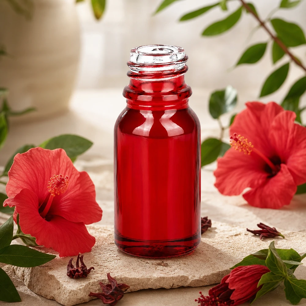 Flacon à pharmacie 10ml RedLine UT18/10 UNiTWIST Flacon compact en verre rouge 10ml RedLine avec système UNiTWIST pour les applications d'aromathérapie