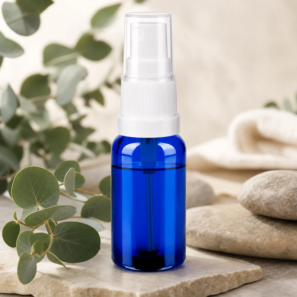 Vaporisateur 20ml blanc/tr. STD BlueLine UT18/20 Vaporisateur bleu pratique de 20 ml avec filetage standard pour de multiples applications